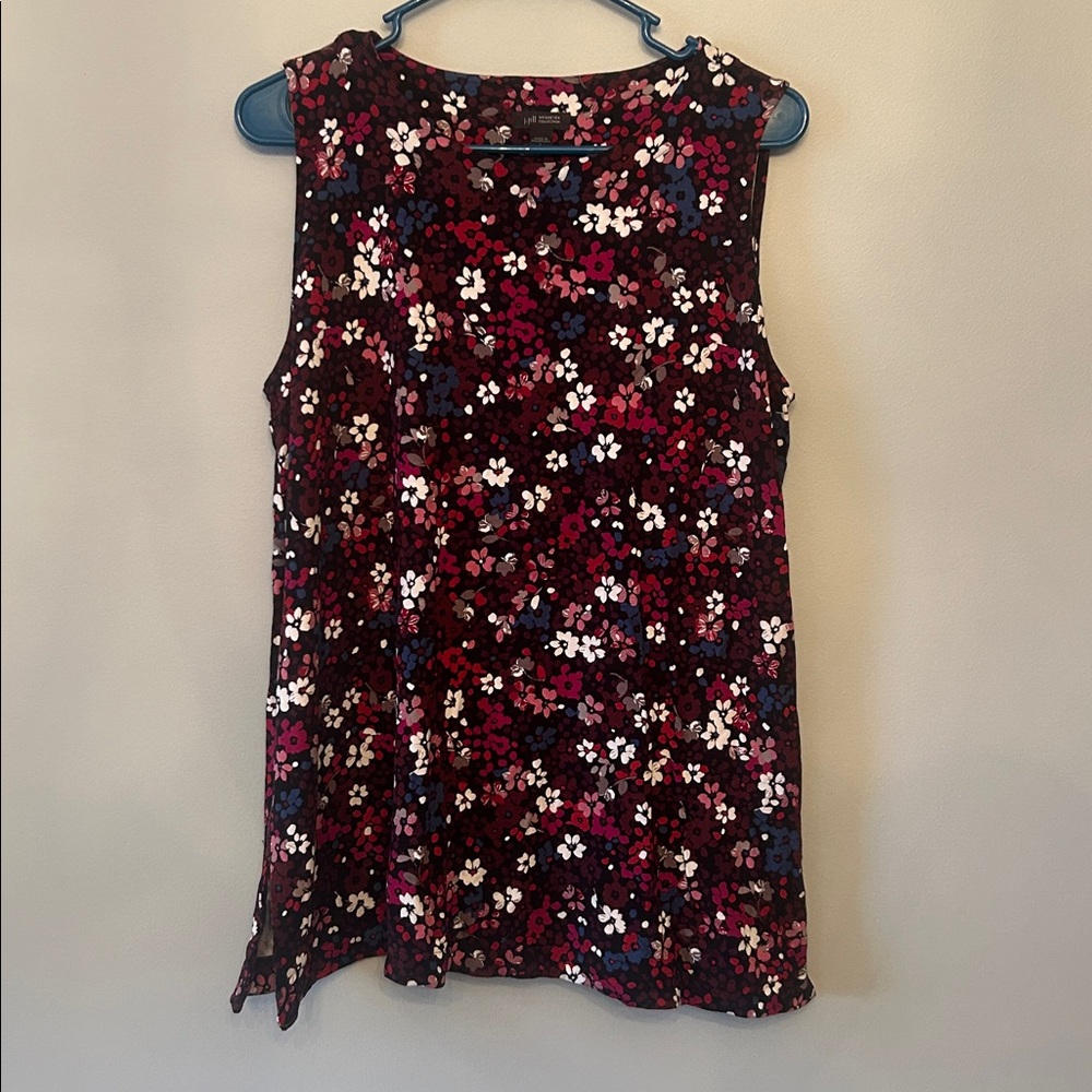 J. Jill Wearever Laying Tank, Floral, Size Large